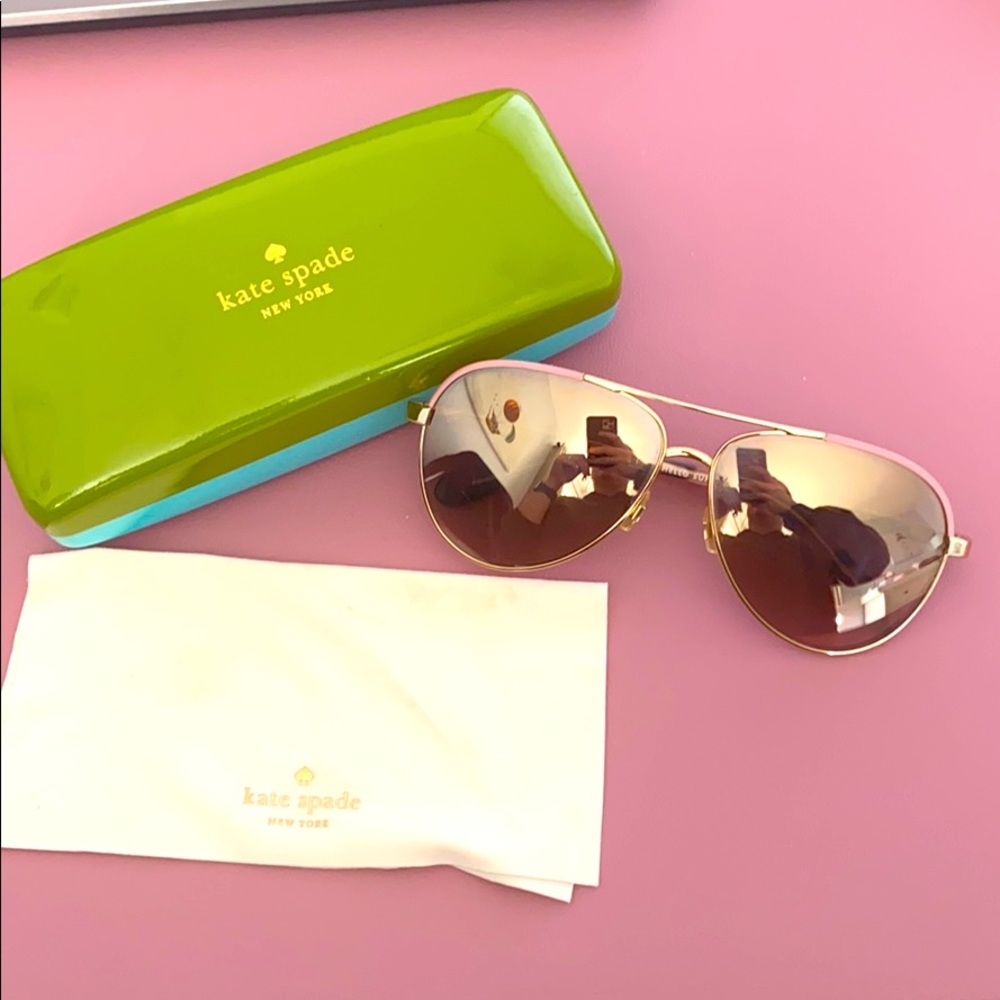 Kate spade pink gold Amarissa sunglasses